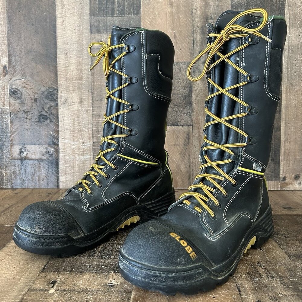 Globe Firefighter Boots Safety Toe Crosstech Turnout Lace Up Vibram Mens 12.5 W